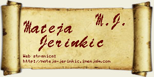 Mateja Jerinkić vizit kartica